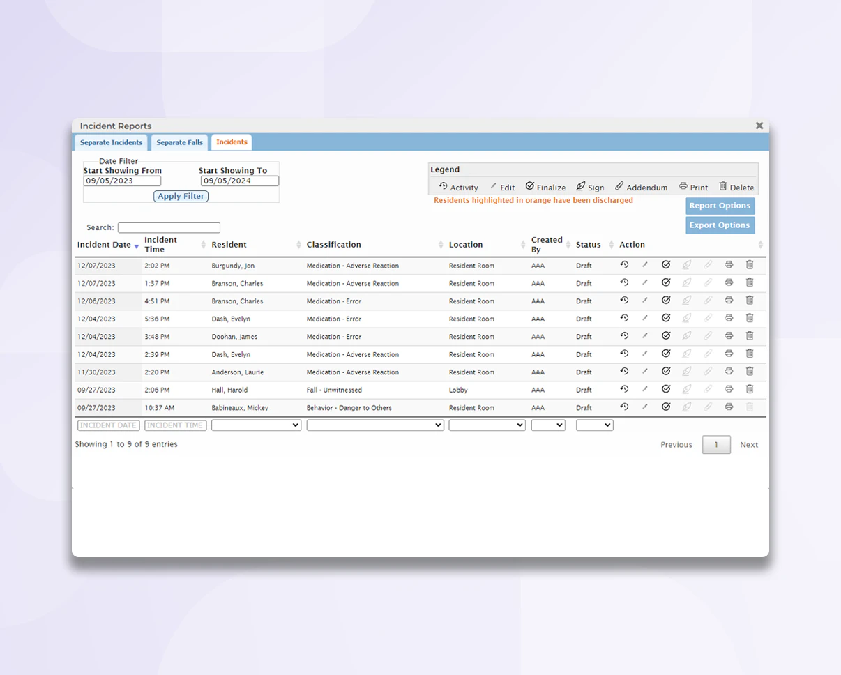 screenshot of ECP EHR